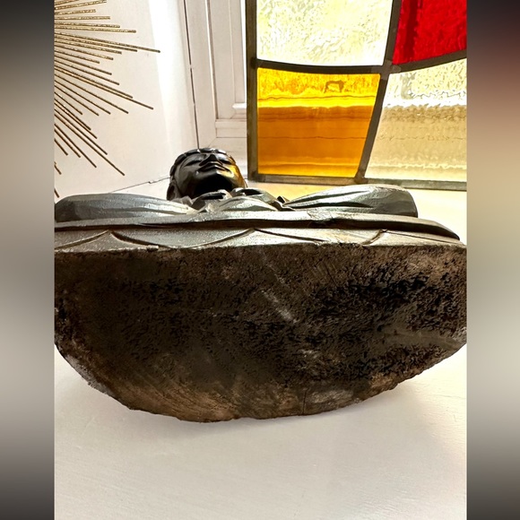 Vintage Wood Carved Buddha - Picture 5 of 8